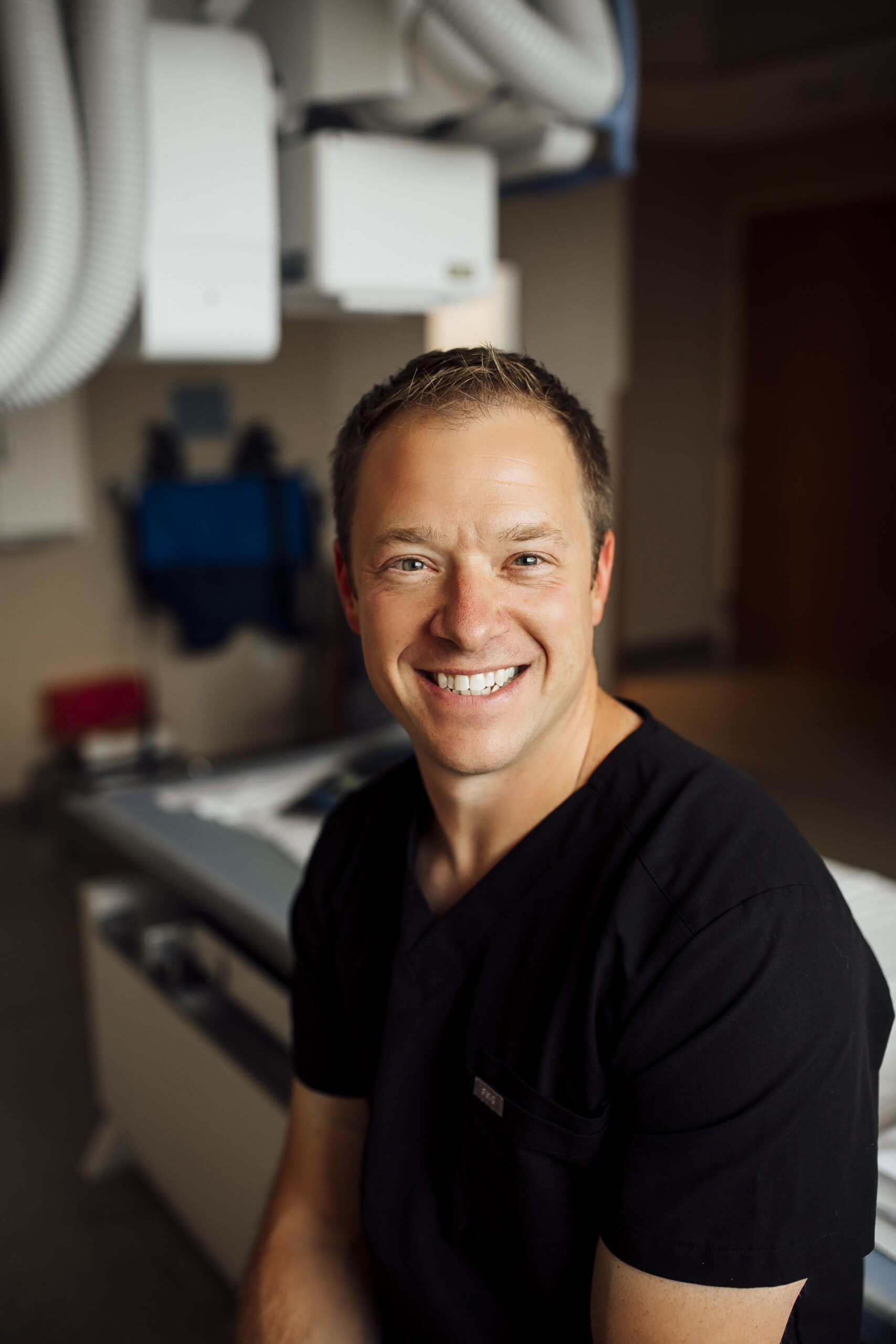 Portrait of Dr. Ryan Cloos for Jackson County Regional Health Center in Maquoketa, Iowa.