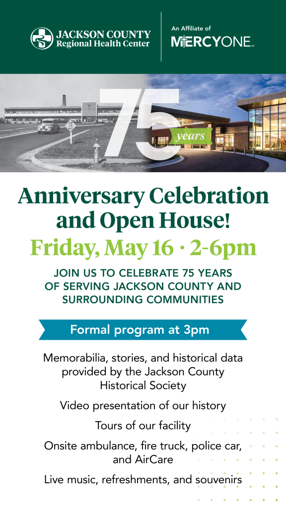 Quality health care at Jackson County Regional Health Center in Maquoketa, Iowa.